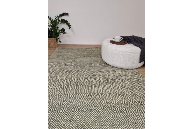 Gåsöga Ullmatta 240x340 cm Rektangulär - Grön - Products - Textil & mattor - Matta - Modern matta - Ullmatta