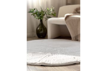 Heaven Ryamatta Vit rund 160 - Vit - Products - Textil & mattor - Matta - Modern matta - Ryamatta
