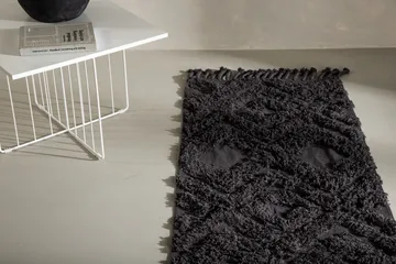 Hilma Bomullsmatta Rektangulär 70x200 cm - Mörkgrå - Products - Textil & mattor - Matta - Modern matta - Bomullsmatta