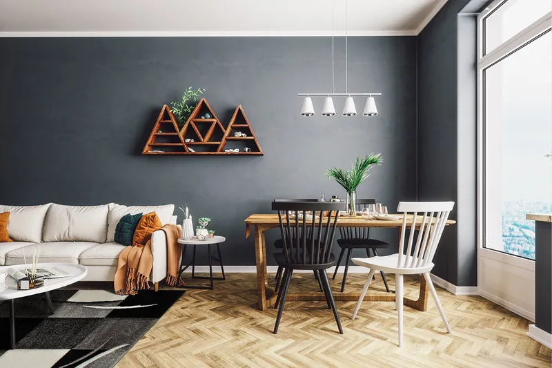 London Patch Friezematta 133x190 Rutig - Svart - Products - Textil & mattor - Matta - Modern matta - Wiltonmatta