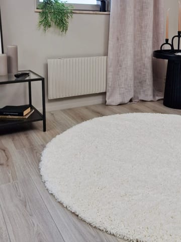 Lounge Ryamatta 240 cm Rund - Vit - Products - Textil & mattor - Matta - Modern matta - Ryamatta