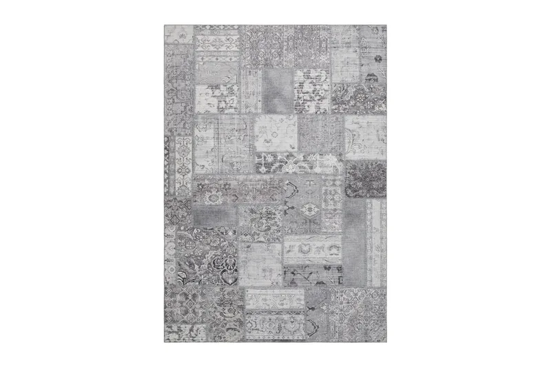 Patchwork Wiltonmatta 160x230 cm Rektangulär, Silver