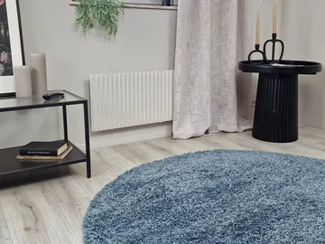 Lounge Ryamatta 240 cm Rund - Petrolblå - Products - Textil & mattor - Matta - Modern matta - Ryamatta