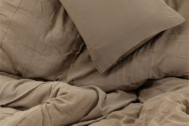 Mila Bäddset 2-Dels 220x240/50x60 cm - Brun - Products - Textil & mattor - Sängkläder - Bäddset & påslakanset - Påslakanset dubbelsäng