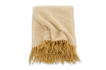 Toby Pläd 130x170 cm - Gul/Vit - Products - Textil & mattor - Filt & pläd