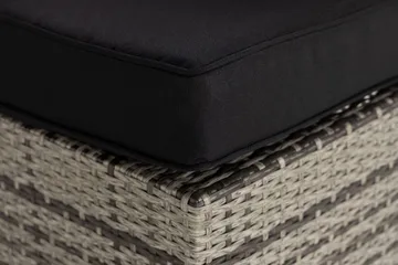 Bahamas Hörnmodul utomhus i konstrotting - Grå / Svarta dynor - Products - Utemöbler & utemiljö - Övrigt utemöbler - Moduler utesoffa