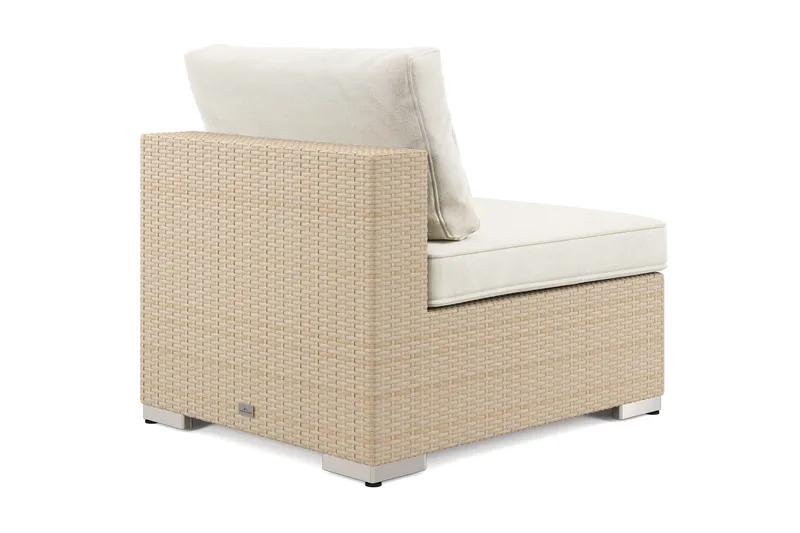 Bahamas Mittmodul utomhus i konstrotting med Ljus vattenavisande dyna - Beige - Products - Utemöbler & utemiljö - Övrigt utemöbler - Moduler utesoffa - Mittmodul utesoffa