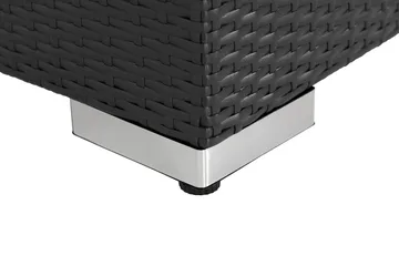 Bahamas Mittmodul utomhus i konstrotting - Svart / Vit - Products - Utemöbler & utemiljö - Övrigt utemöbler - Moduler utesoffa - Mittmodul utesoffa