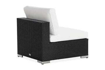 Bahamas Mittmodul utomhus i konstrotting - Svart / Vit - Products - Utemöbler & utemiljö - Övrigt utemöbler - Moduler utesoffa - Mittmodul utesoffa