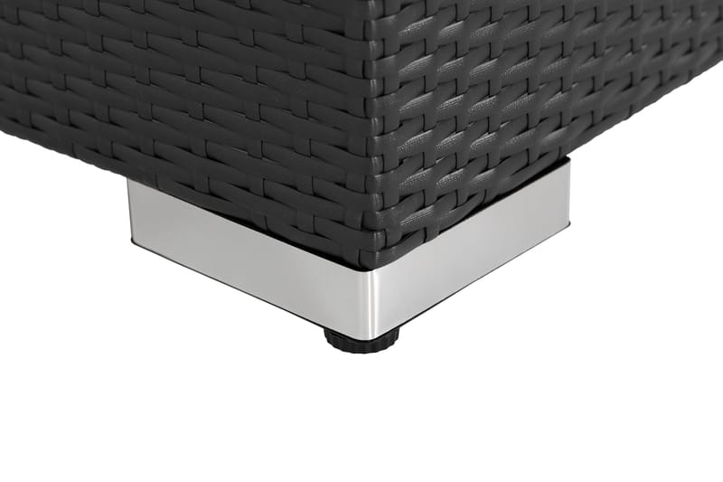 Bahamas Vänstermodul utomhus 140 cm i konstrotting - Svart / Vita dynor - Products - Utemöbler & utemiljö - Övrigt utemöbler - Moduler utesoffa - Vänstermodul utesoffa