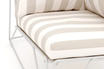 Usteryd hörnmodul utomhus i järn med vattenavisande randig dyna - Beige - Products - Utemöbler & utemiljö - Övrigt utemöbler - Moduler utesoffa