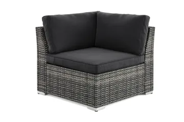 Wisconsin Hörnmodul utomhus i konstrotting med vattenavisande dyna - Grå - Products - Utemöbler & utemiljö - Övrigt utemöbler - Moduler utesoffa