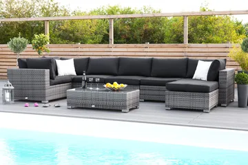 Bahamas Dynfodral till Ottoman/Bord - Svart - Products - Utemöbler & utemiljö - Övrigt utemöbler - Tillbehör utemöbler - Klädselpaket utemöbler