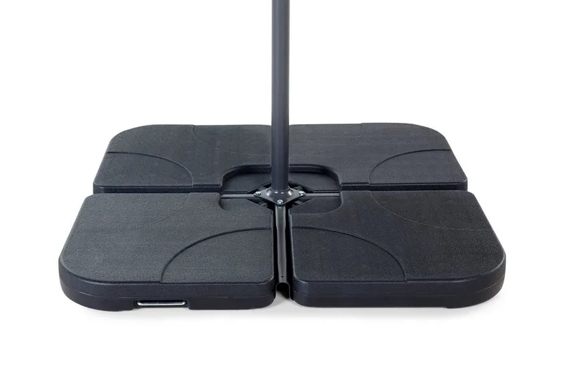 Sunny Parasollfotsvikt 52 cm 4 Delar, Svart