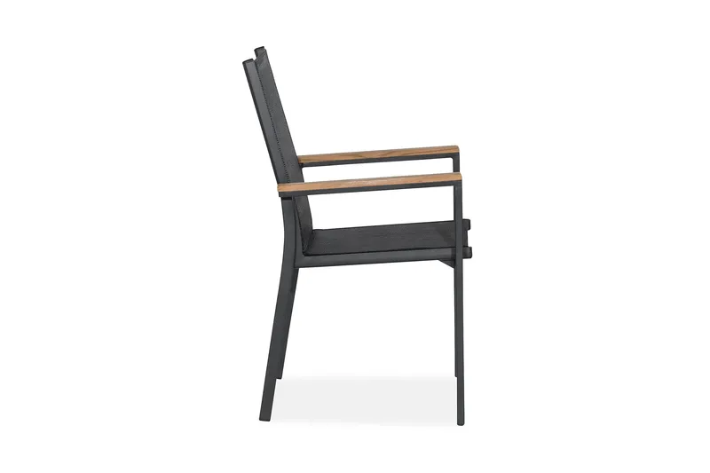 Las Vegas Stapelstol Utomhus - Svart/Teak - Products - Utemöbler & utemiljö - Balkong & altan - Balkongmöbler - Balkongstol