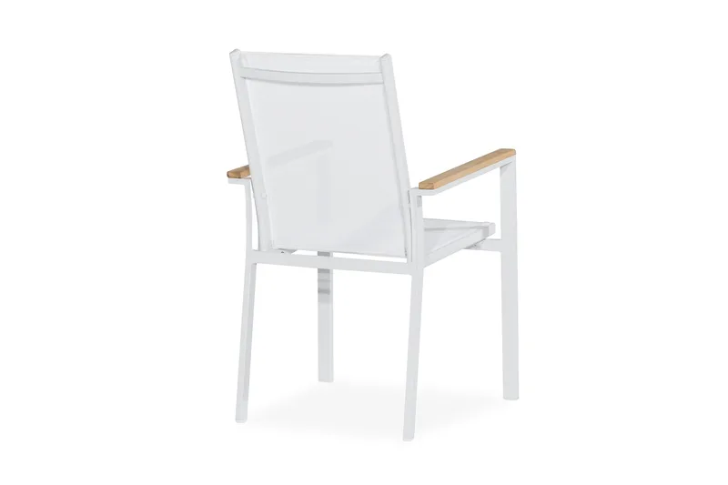 Las Vegas Stapelstol Utomhus - Teak/Vit - Products - Utemöbler & utemiljö - Balkong & altan - Balkongmöbler - Balkongstol