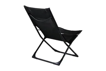 Seville Relaxstol Vikbar med Dyna - Svart - Products - Utemöbler & utemiljö - Balkong & altan - Balkongmöbler - Balkongstol