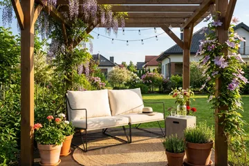 Usteryd 2 sits Loungesoffa - Svart/Beige - Products - Utemöbler & utemiljö - Balkong & altan - Balkongmöbler - Balkongsoffa