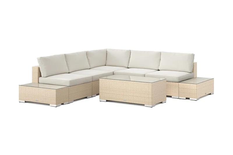 Bahamas Hörnsoffa (Vändbar) öppet avslut inkl avslut 5 sits - bord utan hylla