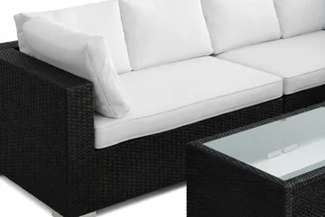 Bahamas L-formad utesoffa vänster, 6-sits med bord och hylla - Svart - Products - Utemöbler & utemiljö - Loungemöbler - Loungeset & loungegrupp