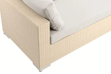 Bahamas U-formad utomhus loungegrupp med stängt avslut, 10-sits med bord och hylla - Beige - Products - Utemöbler & utemiljö - Loungemöbler - Loungeset & loungegrupp