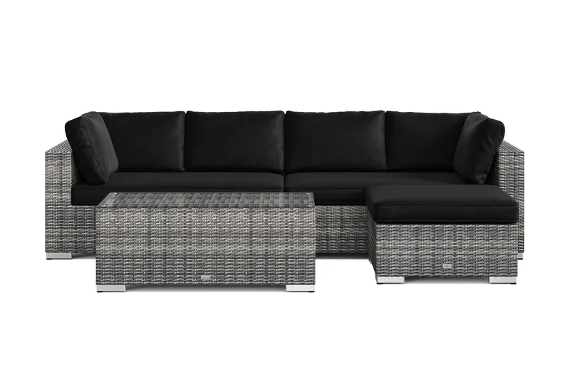 Bahamas utomhus divansoffa 5-sits med vändbar divan och bord - Grå - Products - Utemöbler & utemiljö - Loungemöbler - Loungeset & loungegrupp