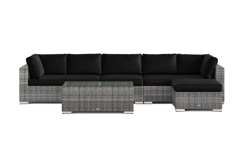 Bahamas utomhus divansoffa 6-sits med vändbar divan och bord - Grå - Products - Utemöbler & utemiljö - Loungemöbler - Loungeset & loungegrupp