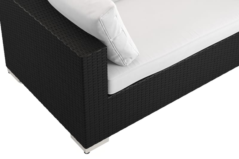Bahamas utomhus hörnsoffa 6-sits vändbar och bord med hylla - Svart - Products - Utemöbler & utemiljö - Loungemöbler - Loungeset & loungegrupp
