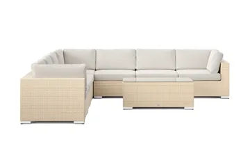 Bahamas utomhus hörnsoffa 7-sits vändbar med bord - Beige - Products - Utemöbler & utemiljö - Loungemöbler - Loungeset & loungegrupp
