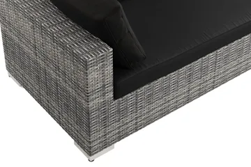 Bahamas utomhus soffgrupp 7-sits med två fåtöljer och bord med hylla - Grå - Products - Utemöbler & utemiljö - Loungemöbler - Loungeset & loungegrupp