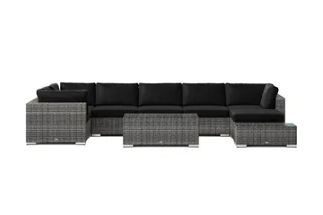 Bahamas utomhus U-soffa 7-sits vändbar divan med öppet avslut och bord - Grå - Products - Utemöbler & utemiljö - Loungemöbler - Loungeset & loungegrupp