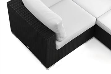 Bahamas utomhus U-soffa 8-sits vändbar divan med öppet avslut och bord med hylla - Svart - Products - Utemöbler & utemiljö - Loungemöbler - Loungeset & loungegrupp
