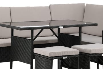 Knock Hörnsoffa Utomhus - Svart - Products - Utemöbler & utemiljö - Loungemöbler - Loungeset & loungegrupp