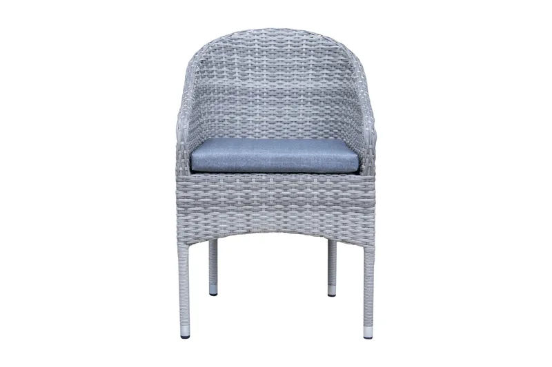 Thor loungestol utomhus i konstrotting med blå sittdyna - Grå - Products - Utemöbler & utemiljö - Loungemöbler - Loungestol utomhus