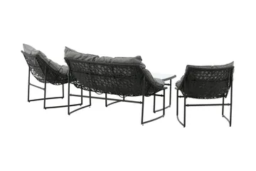 Tina Loungegrupp Utomhus 4-sits - Svart - Products - Utemöbler & utemiljö - Loungemöbler - Loungeset & loungegrupp