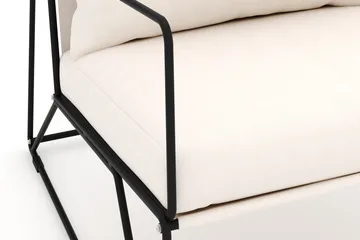 Usteryd loungefåtölj utomhus i järn med vattenavisande dyna i beige - Svart - Products - Utemöbler & utemiljö - Loungemöbler - Loungestol utomhus