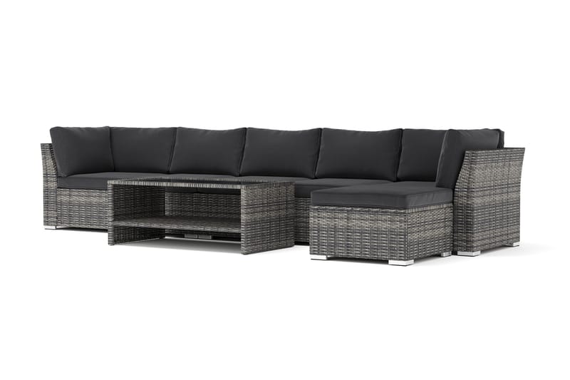Wisconsin utomhus divansoffa 6-sits vändbar, Grå
