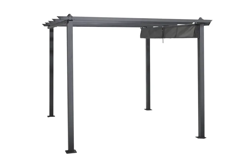 Porto Pergola 3x3 m i aluminium med tak för solskydd - Mörkgrå - Products - Utemöbler & utemiljö - Solskydd - Pergola