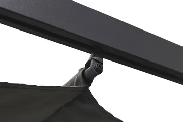 Porto Pergola 3x3 m i aluminium med tak för solskydd - Mörkgrå - Products - Utemöbler & utemiljö - Solskydd - Pergola