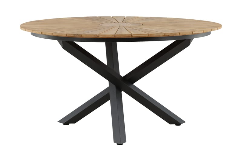 Mexico Matbord Utomhus Rund 140 cm Brun/Svart - Venture Home - Products - Utemöbler & utemiljö - Utebord & trädgårdsbord - Matbord utomhus