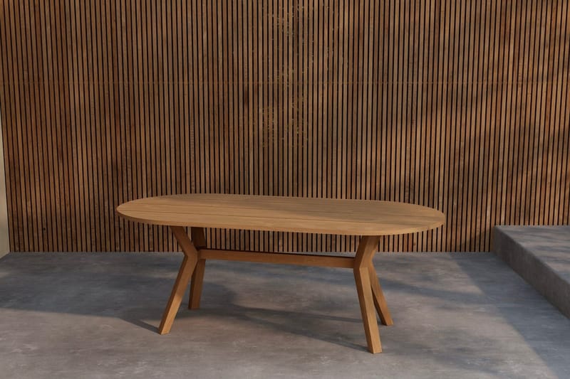 Ovalt matbord Kenya 200 cm Utomhus, Natur