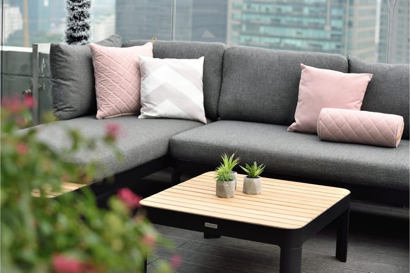 Portals Cafébord och Loungebord 72 cm Teak Trä - Svart - Products - Utemöbler & utemiljö - Utebord & trädgårdsbord - Loungebord & soffbord utomhus