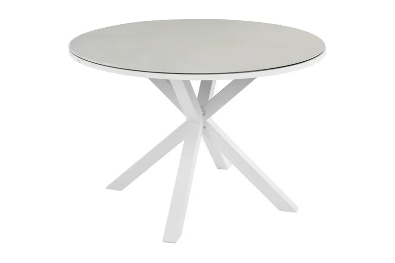 Runt bord Maletto Vit/Beige/Grå, Vit/Beige/Grå