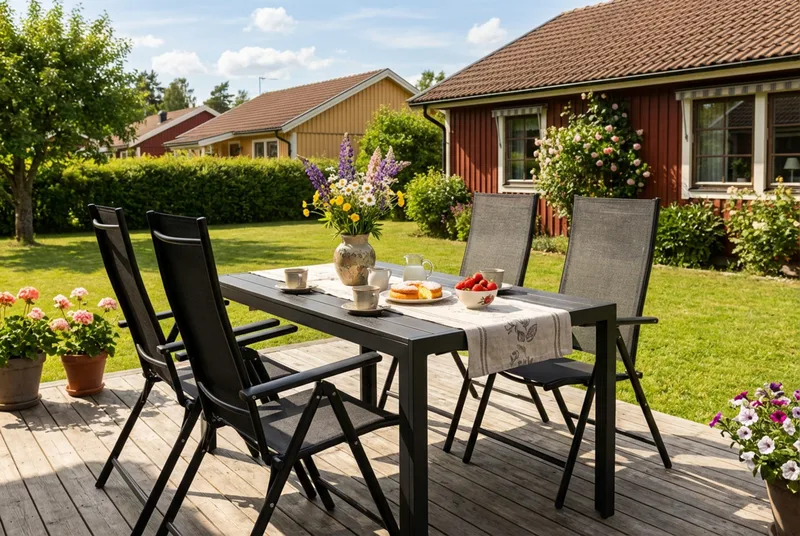 Siri Matbord Utomhus 90x150 cm - Svart - Products - Utemöbler & utemiljö - Utebord & trädgårdsbord - Matbord utomhus