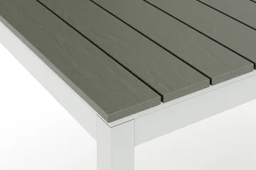 Tunis Rektangulärt Stort Förlängningsbart Matbord utomhus 205/305x90 cm i metall plast - Grå/Vit - Products - Utemöbler & utemiljö - Utebord & trädgårdsbord - Matbord utomhus