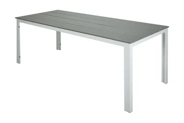 Tunis Stort Rektangulärt Matbord utomhus 205x90 cm i metall och plast - Vit/Grå - Products - Utemöbler & utemiljö - Utebord & trädgårdsbord - Matbord utomhus