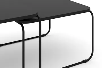 Usteryd Fyrkantigt satsbord utomhus 70x41x70 cm i stål / Metall - Svart - Products - Utemöbler & utemiljö - Utebord & trädgårdsbord - Loungebord & soffbord utomhus