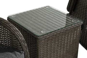 Marcus Caféset med 2 Reclinerfåtöljer Utomhus m Dyna - Grå - Products - Utemöbler & utemiljö - Utegrupp - Cafegrupp & cafeset