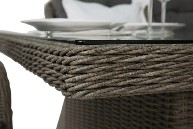 Marcus Matgrupp 200 + 6 Fåtöljer m Dyna - Grå - Products - Utemöbler & utemiljö - Utegrupp - Matgrupp utomhus