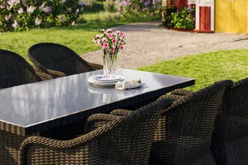 Marcus Matgrupp Utomhus 200 + 6 Light Fåtöljer m Dyna - Svart - Products - Utemöbler & utemiljö - Utegrupp - Matgrupp utomhus